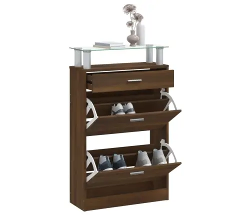 Spintelė Batams, Ruda Ąžuolo, 63X24X104cm Apdirbta Mediena