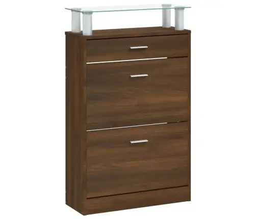 Spintelė Batams, Ruda Ąžuolo, 63X24X104cm Apdirbta Mediena