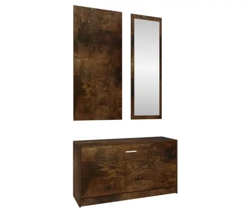 Apavu Skapīša Komplekts, Koka Krāsa, Inženierijas Koks Vidaxl