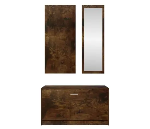 Apavu Skapīša Komplekts, Koka Krāsa, Inženierijas Koks Vidaxl