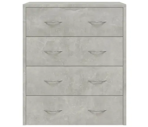 Šoninė Spintelė Su 4 Stalčiais, Betono Pilka, 60X30,5X71Cm