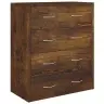 4 Sahtliga Kummut 60 X 30,5 X 71 cm Suitsutatud Tamm 4 Sahtliga Kummut 60 X 30,5 X 71 cm Suitsutatud Tamm