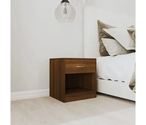 Naktsskapīši Ar Atvilktni, 2 Gab., Brūna Ozolkoka Krāsa Vidaxl