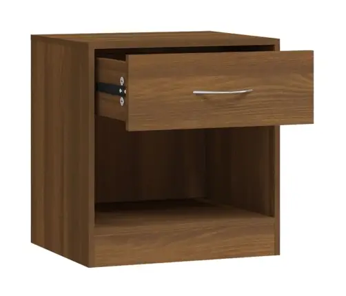 Naktsskapīši Ar Atvilktni, 2 Gab., Brūna Ozolkoka Krāsa Vidaxl