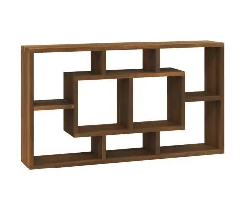 Sienas Plaukts, 8 Nodalījumi, Brūna Ozolkoka Krāsa Vidaxl