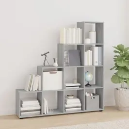 Grāmatu Plaukts Pelēka Ozolkoka Krāsa, 142 Cm Inženierijas Koks Vidaxl