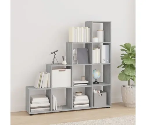 Grāmatu Plaukts Pelēka Ozolkoka Krāsa, 142 Cm Inženierijas Koks Vidaxl