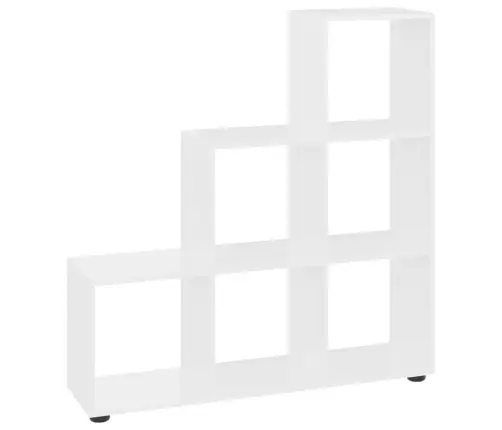 Trepi Raamaturiiul, Kõrgläikega Valge, 107 cm Tehispuit