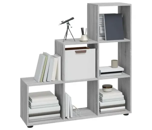 Grāmatu Plaukts Pelēka Ozolkoka Krāsa, 107 Cm Inženierijas Koks Vidaxl Grāmatu Plaukts Pelēka Ozolkoka Krāsa, 107 Cm Inženierijas Koks Vidaxl