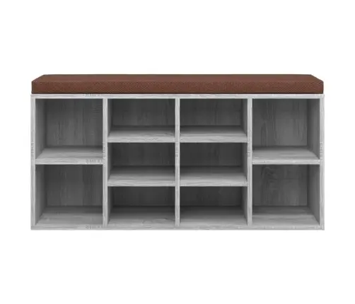 Apavu Plaukts, Pelēks, 103X30X48 Cm, Inženierijas Koks Vidaxl