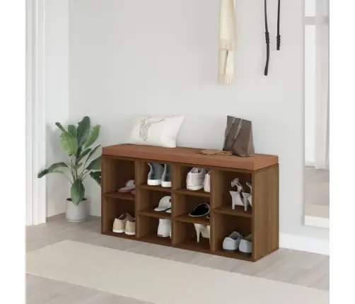 Batų Suoliukas, Rudas Ąžuolo, 103X30X48cm Apdirbta Mediena