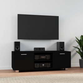 Tv Skapītis, 120X40,5X35 Cm, Melns Inženierijas Koks Vidaxl