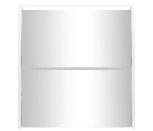 Apavu Plaukts Ar Spoguli, 2 Nodalījumi, Balts, 63X17X67 Cm Vidaxl