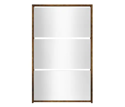 Batų Spintelė Su Veidrodžiu, 3 Aukštų, Ąžuolo, 63X17X102,5Cm