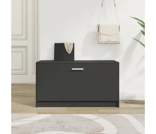 Batų Suolas, Juodas, 80X24X45cm Inžinerinė Mediena