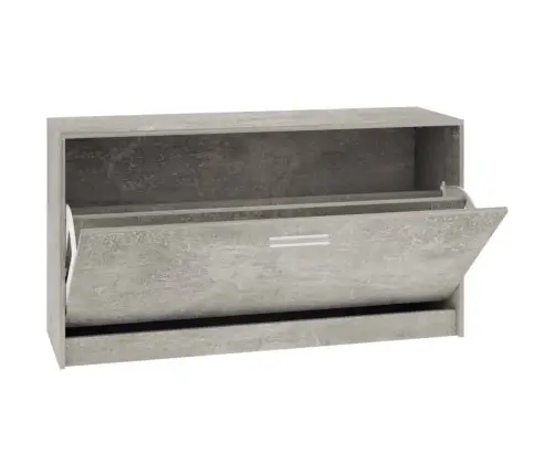 Apavu Plaukts, Betona Pelēks, 80X24X45 Cm, Inženierijas Koks Vidaxl