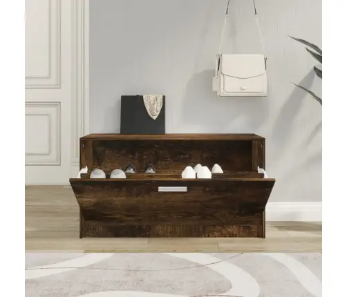 Apavu Plaukts, Dūmakains Ozols, 80X24X45 Cm, Inženierijas Koks Vidaxl