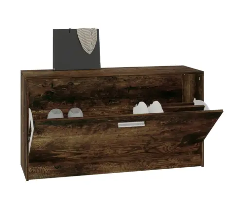 Apavu Plaukts, Dūmakains Ozols, 80X24X45 Cm, Inženierijas Koks Vidaxl