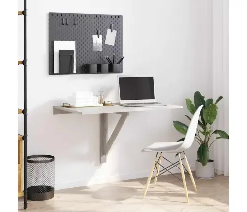 Sienas Galds, Betona Pelēks, 100X60X56 Cm, Inženierijas Koks Vidaxl