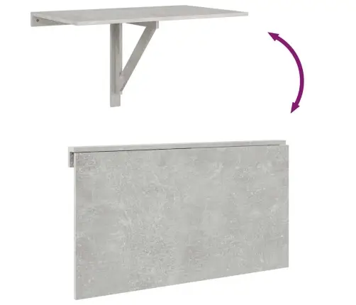 Sienas Galds, Betona Pelēks, 100X60X56 Cm, Inženierijas Koks Vidaxl