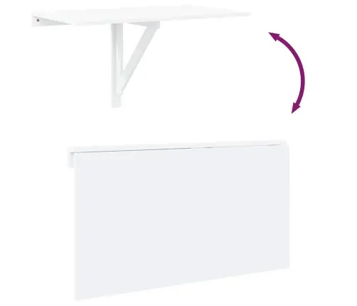 Kokkupandav Seinalaud, Kõrgläikega Valge, 100X60X56Cm Tehispuit