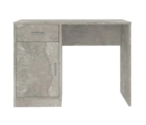 Rakstāmgalds Ar Atvilktni, Skapīti, Betona Pelēks, 100X40X73 Cm Vidaxl