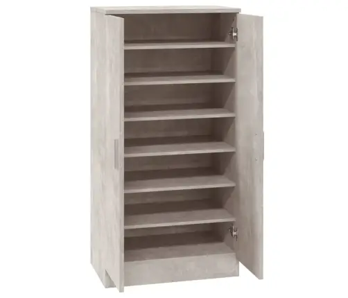 Spintelė Batams, Betono Pilka, 55X35X108cm Apdirbta Mediena