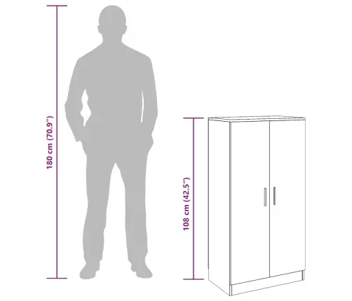 Apavu Plaukts, Betona Pelēks, 55X35X108 Cm, Inženierijas Koks Vidaxl