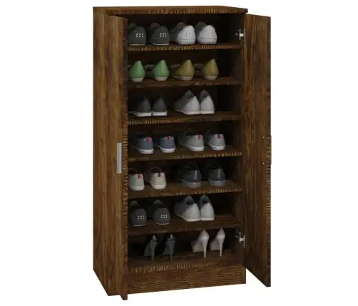 Apavu Plaukts, Ozolkoka Krāsa, 55X35X108 Cm, Inženierijas Koks Vidaxl