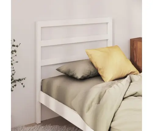 Lovos Galvūgalis, Baltas, 81X4X100cm Pušies Medienos Masyvas Lovos Galvūgalis, Baltas, 81X4X100cm Pušies Medienos Masyvas