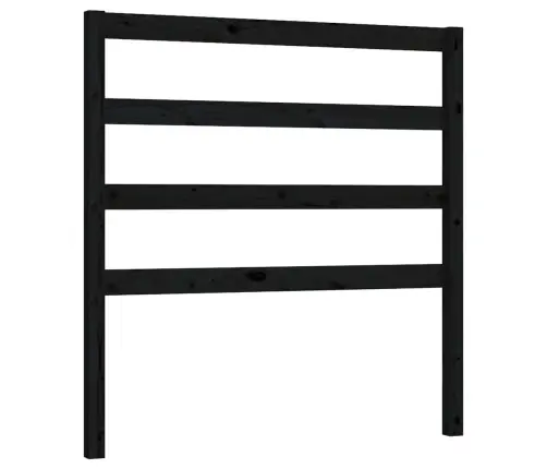 Gultas Galvgalis, Melns, 81X4X100 Cm, Priedes Masīvkoks Vidaxl