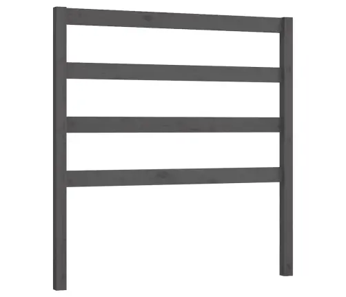 Lovos Galvūgalis, Pilkas, 96X4X100cm Pušies Medienos Masyvas