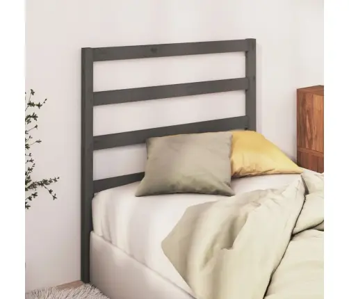 Lovos Galvūgalis, Pilkas, 96X4X100cm Pušies Medienos Masyvas