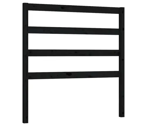 Gultas Galvgalis, Melns, 96X4X100 Cm, Priedes Masīvkoks Vidaxl
