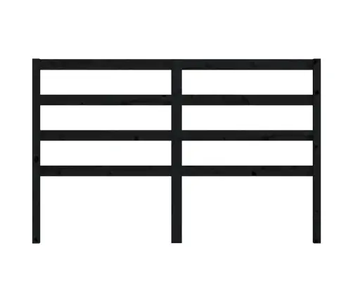 Gultas Galvgalis, Melns, 126X4X100 Cm, Priedes Masīvkoks Vidaxl