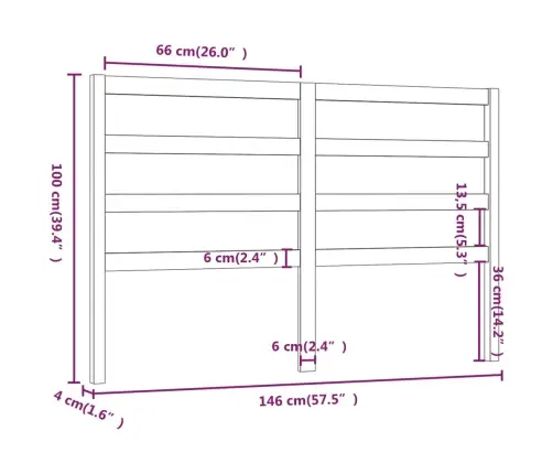 Lovos Galvūgalis, Medaus Rudas, 146X4X100cm Pušies Masyvas