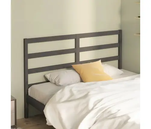 Gultas Galvgalis, Pelēks, 166X4X100 Cm, Priedes Masīvkoks Vidaxl