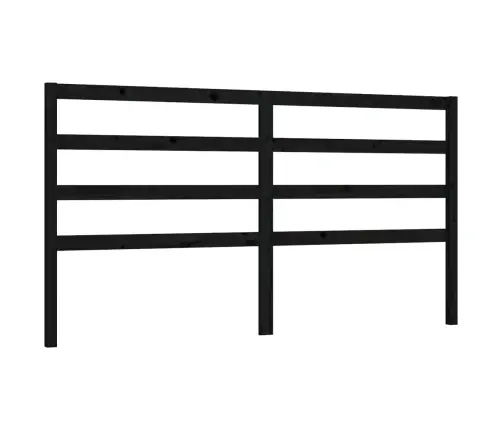 Gultas Galvgalis, Melns, 186X4X100 Cm, Priedes Masīvkoks Vidaxl