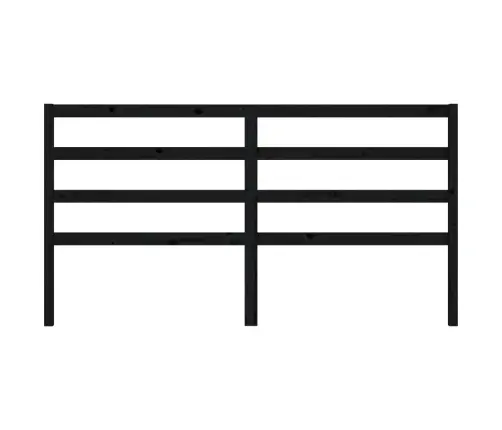 Gultas Galvgalis, Melns, 186X4X100 Cm, Priedes Masīvkoks Vidaxl