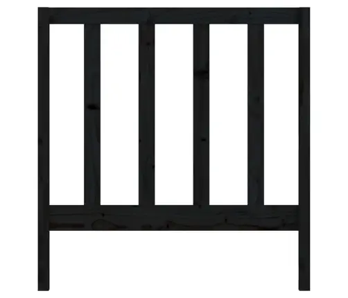 Gultas Galvgalis, Melns, 81X4X100 Cm, Priedes Masīvkoks Vidaxl