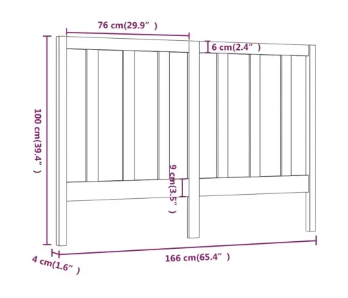 Gultas Galvgalis, Medus Brūns, 166X4X100 Cm, Priedes Masīvkoks Vidaxl Gultas Galvgalis, Medus Brūns, 166X4X100 Cm, Priedes Masīvkoks Vidaxl