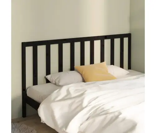 Gultas Galvgalis, Melns, 206X4X100 Cm, Priedes Masīvkoks Vidaxl