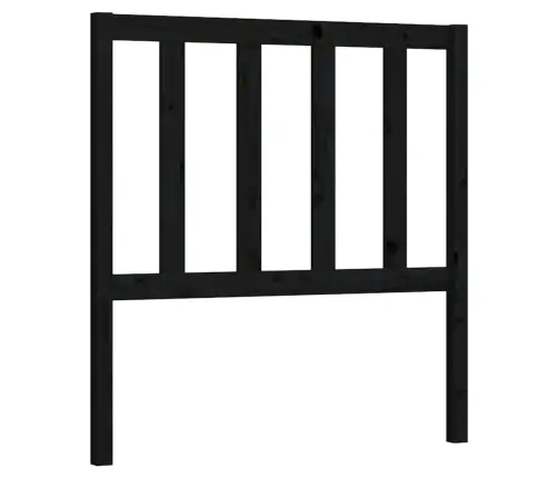Gultas Galvgalis, Melns, 81X4X100 Cm, Priedes Masīvkoks Vidaxl