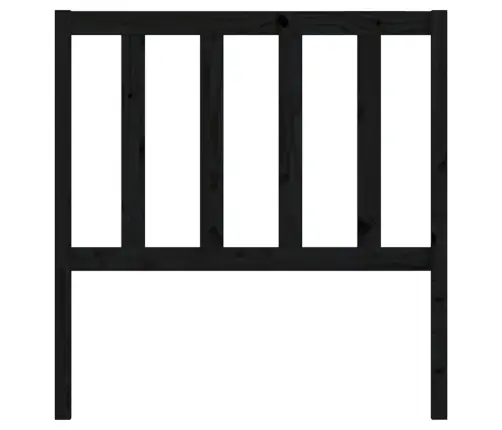 Gultas Galvgalis, Melns, 81X4X100 Cm, Priedes Masīvkoks Vidaxl