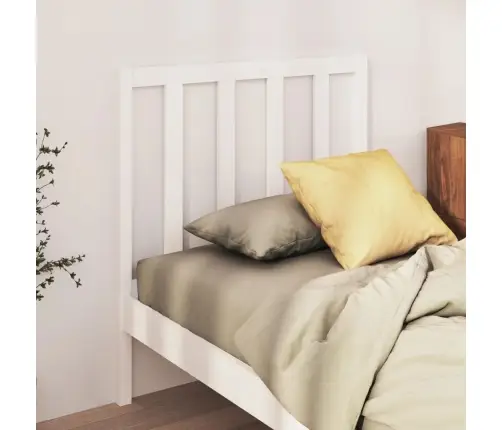 Gultas Galvgalis, Balts, 106X4X100 Cm, Priedes Masīvkoks Vidaxl