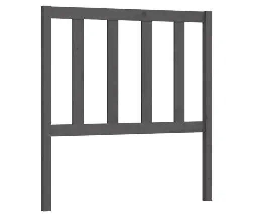 Lovos Galvūgalis, Pilkas, 106X4X100cm Pušies Medienos Masyvas