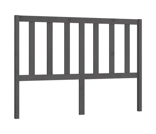 Lovos Galvūgalis, Pilkas, 146X4X100cm Pušies Medienos Masyvas