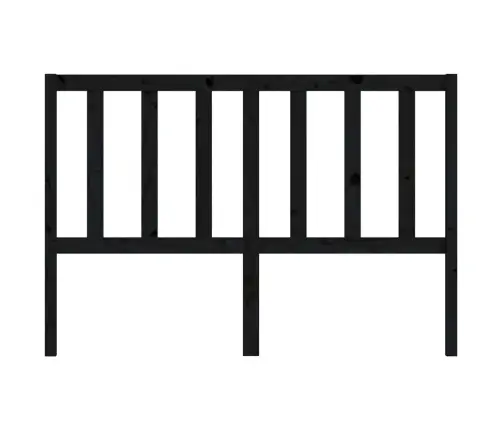 Gultas Galvgalis, Melns, 146X4X100 Cm, Priedes Masīvkoks Vidaxl