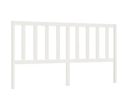 Gultas Galvgalis, Balts, 206X4X100 Cm, Priedes Masīvkoks Vidaxl