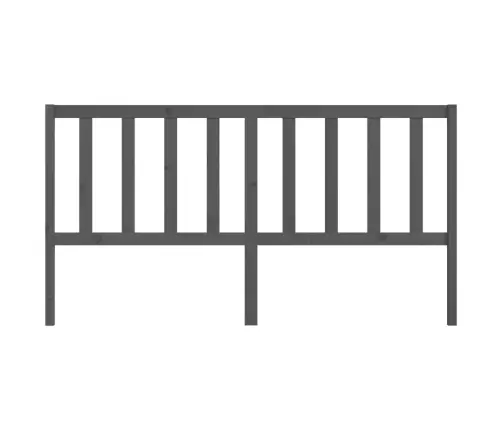 Lovos Galvūgalis, Pilkas, 206X4X100cm Pušies Medienos Masyvas